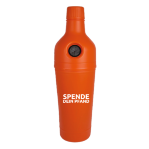 Pfandbehälter in Orange