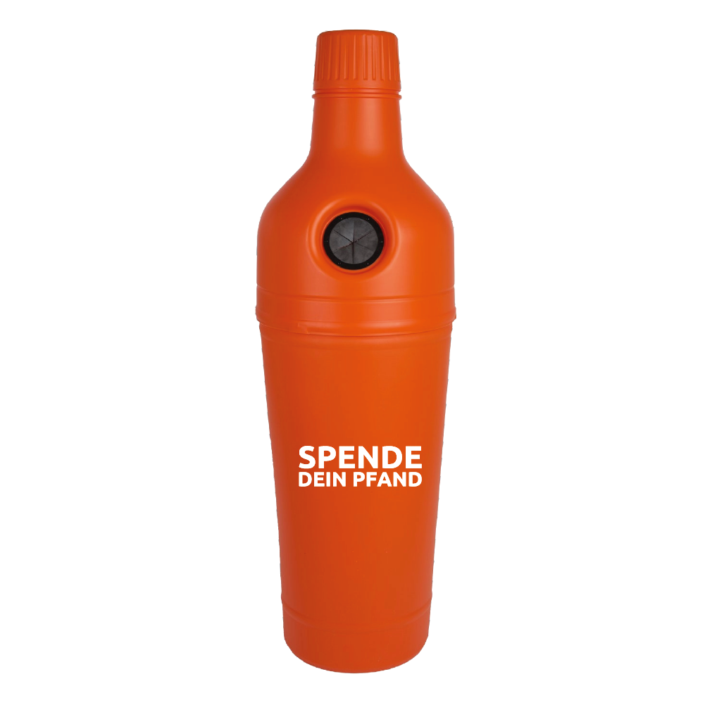 Pfandbehälter in Orange